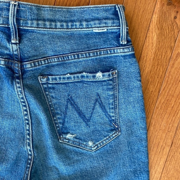 MOTHER THE INSIDER ANKLE DOOM & BLOOM HI RISE ANKLE FLARE BOOTCUT STRETCH DENIM - Picture 9 of 16